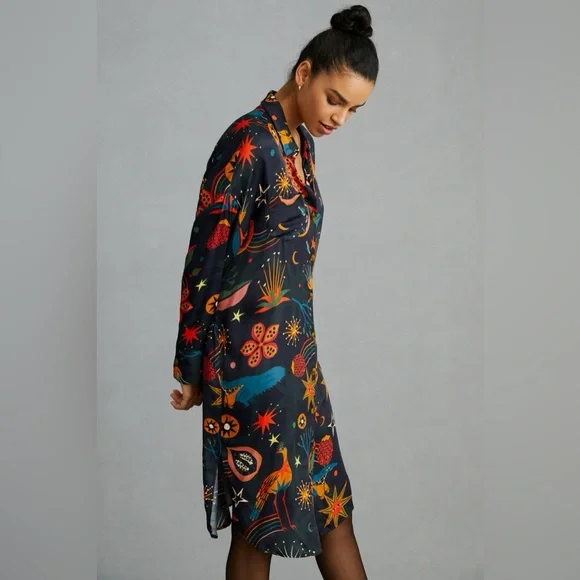 Farm Rio Longline Buttondown Dress Size XS - Picture 3 of 7